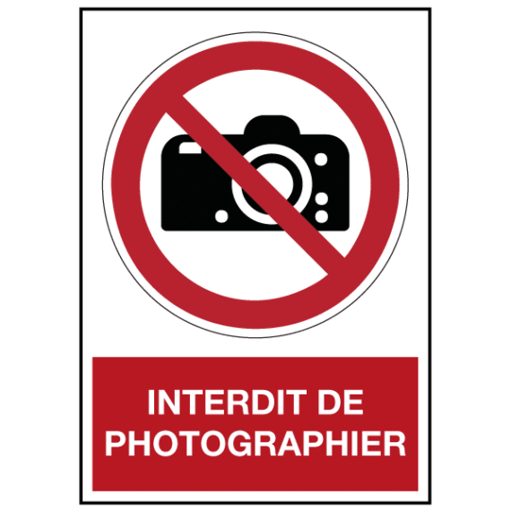 Panneau Interdit de Photographier ISO 7010