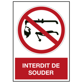 Panneau Interdit de Souder ISO 7010