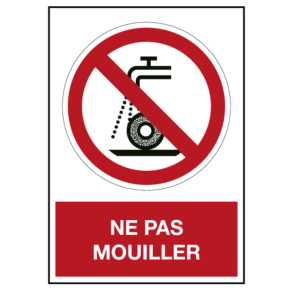 Panneau Ne Pas Mouiller ISO 7010