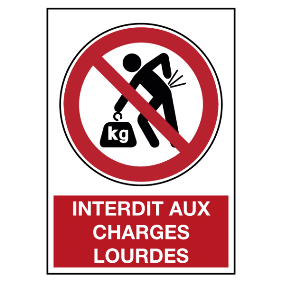 Panneau Interdit aux Charges Lourdes ISO 7010