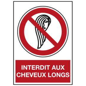 Panneau Interdit aux Cheveux Longs ISO 7010