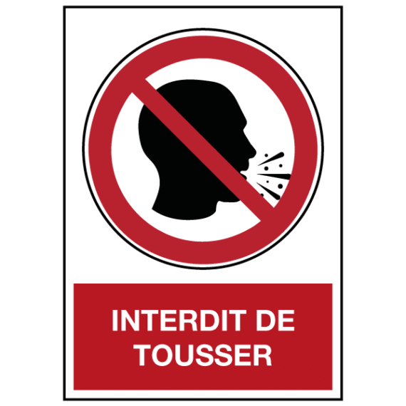 Panneau Interdit de Tousser ISO 7010