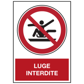 Panneau Luge Interdite ISO 7010