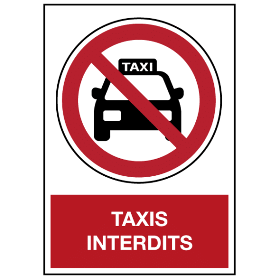 Panneau Taxis Interdits ISO 7010
