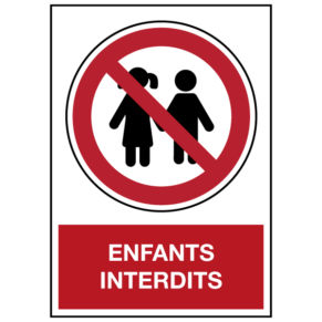 Panneau Enfants Interdits ISO 7010