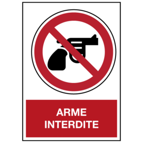 Panneau Arme Interdite ISO 7010