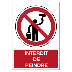 Panneau Interdit de Peindre ISO 7010