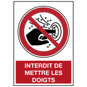 Panneau Interdit de Mettre les Doigts ISO 7010