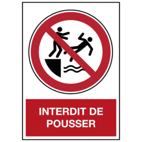 Panneau Interdit de Pousser ISO 7010