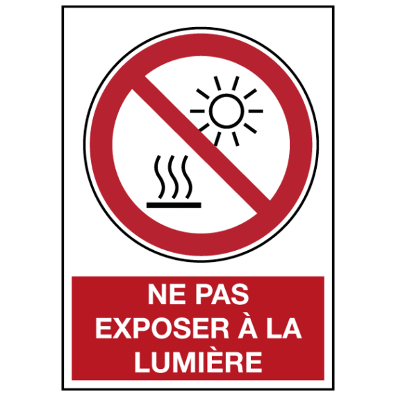 Panneau Ne Pas Exposer à la Lumière ISO 7010