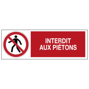 Panneau Interdit aux Piétons ISO 7010