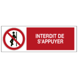 Panneau Interdit de s'Appuyer ISO 7010