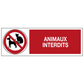 Panneau Animaux Interdits ISO 7010