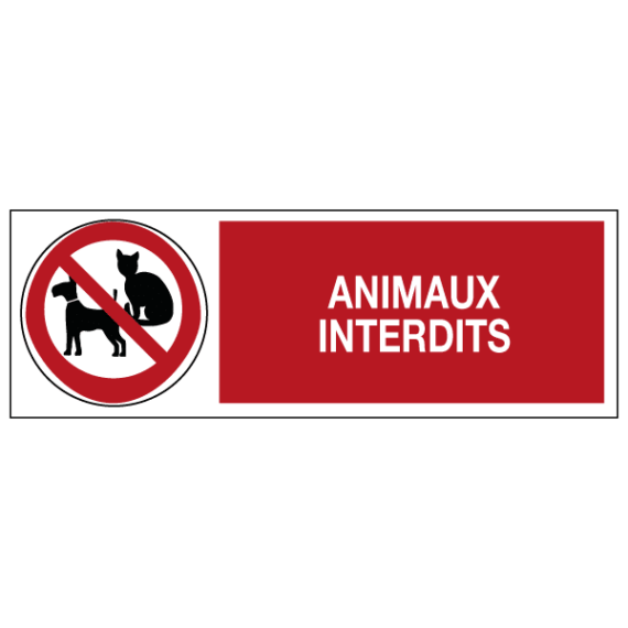 Panneau Animaux Interdits ISO 7010
