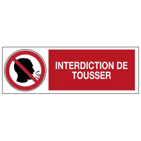 Panneau Interdiction de Tousser ISO 7010