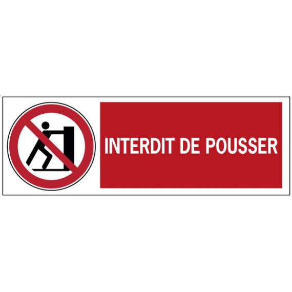 Panneau Interdit de Pousser ISO 7010