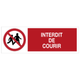 Panneau Interdit de Courir ISO 7010