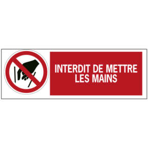 Panneau Interdit de Mettre les Mains ISO 7010