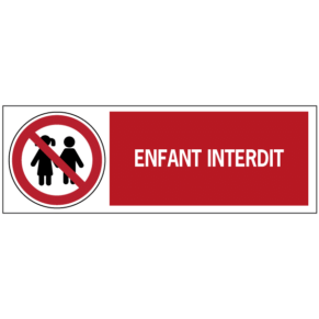 Panneau Enfants Interdits ISO 7010