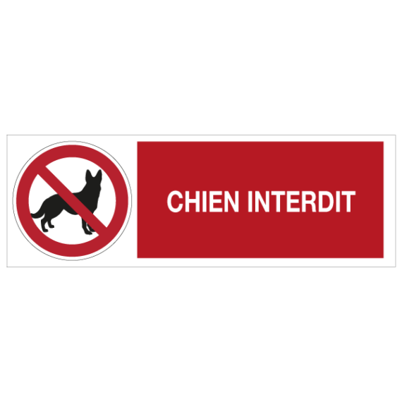 Panneau Chien Interdit ISO 7010