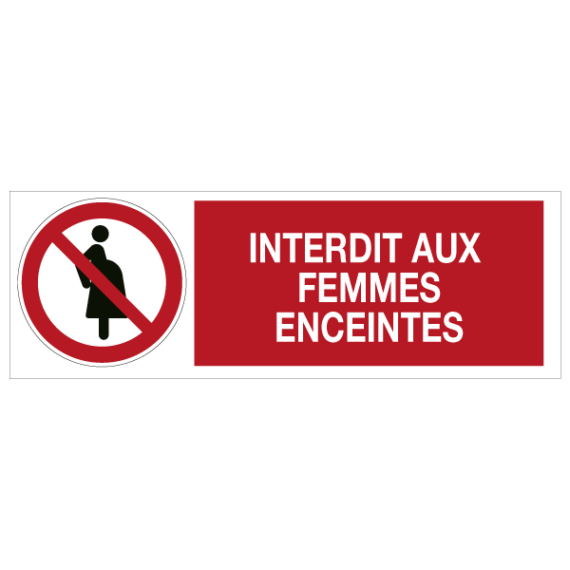 Panneau Interdit aux Femmes Enceintes ISO 7010