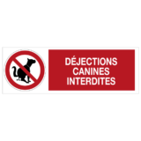 Panneau Déjections Canines Interdites ISO 7010