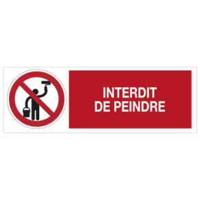 Panneau Interdit de Peindre ISO 7010