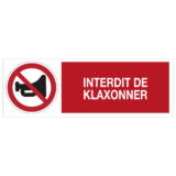 Panneau Interdit de Klaxonner ISO 7010