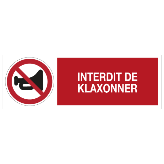 Panneau Interdit de Klaxonner ISO 7010