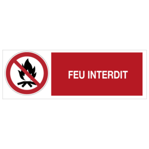 Panneau Feu Interdit ISO 7010