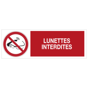 Panneau Lunettes Interdites 7010