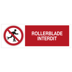 Panneau Rollerblade Interdit 7010