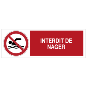 Panneau Interdit de Nager 7010