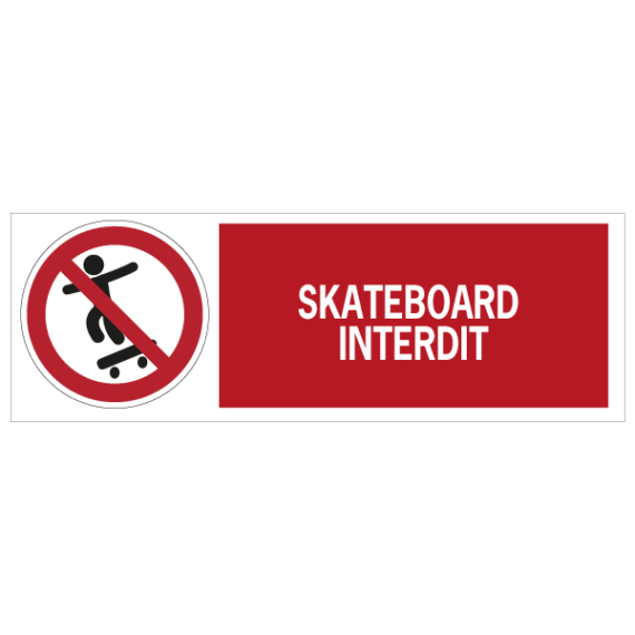 Panneau Skateboard Interdit 7010