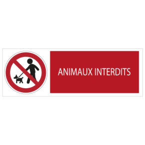 Panneau Animaux Interdits 7010