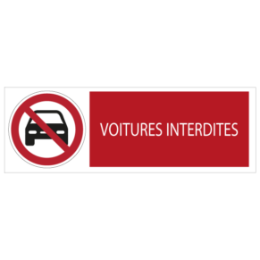 Panneau Voitures Interdites 7010