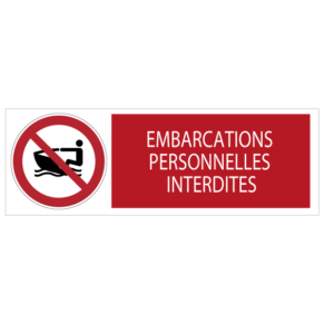 Panneau Embarcations Personnelles Interdites 7010