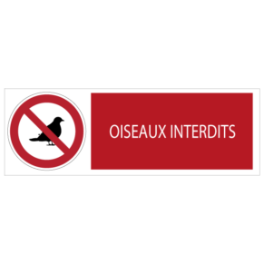 Panneau Oiseaux Interdits 7010