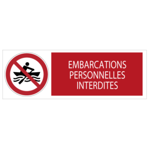 Panneau Embarcations Personnelles Interdites 7010