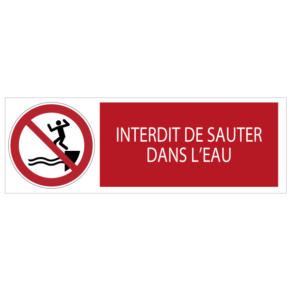 Panneau Interdit de Sauter dans l'Eau 7010