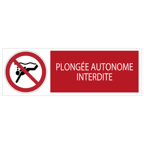 Panneau Plongée Autonome Interdite 7010