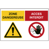 Consignes de Sécurité Zone Dangereuse - Accès Interdit ISO 7010