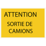 Consignes de Sécurité Attention Sortie de Camions ISO 7010