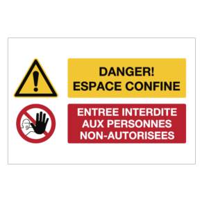 Consignes de Sécurité Espace Confiné Entrée Interdite ISO 7010