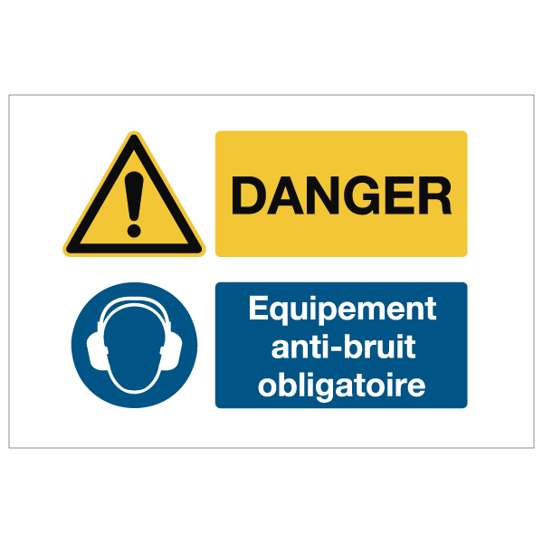 Consignes de Sécurité Équipement Anti-Bruit Obligatoire ISO 7010 | OZC ...