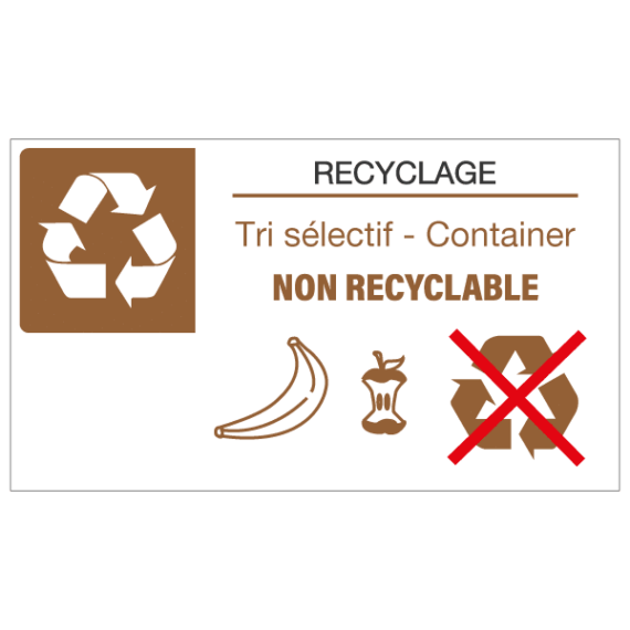 Panneau Recyclage - Tri Sélectif Non Recyclable
