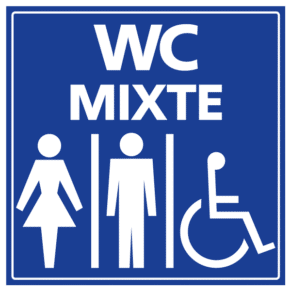 Pictogramme WC PMR Mixte