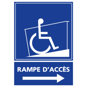 Panneau Rampe d'Accès PMR