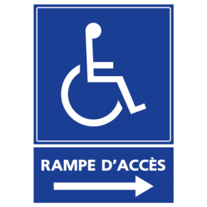 Panneau Rampe d'Accès à Droite