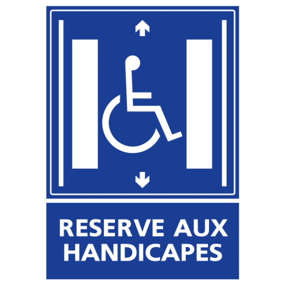 Panneau Ascenseur Réservé aux Handicapés